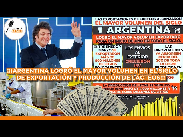 ARGENTINA LOGRA NUEVO RÉCORD QUE PROVOCA LÁGRIMAS A LOS KUKAS: "EXPORTACIÓN Y PRODUCCIÓN DE LÁCTEOS"