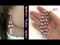 Valentine&#39;s Day simple DIY GIFT. Beads bracelet. Beads earrings