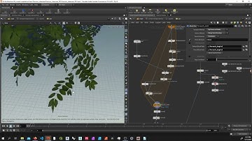 Houdini | Converting opacity based leaves to clean geometry with UV deformation.