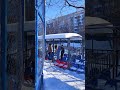Sportunterricht in Russland im Winter bei -15