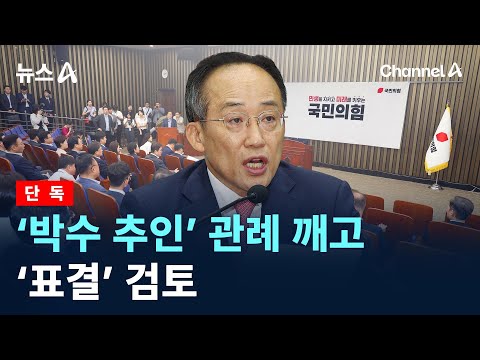 [단독]추경호 원내지도부, ‘박수 추인’ 관례 <strong>깨고</strong> ‘표결’ <strong>검토</strong> / 채널A / 뉴스A