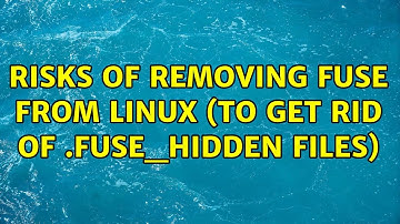 Risks of removing fuse from Linux (to get rid of .fuse_hidden files)