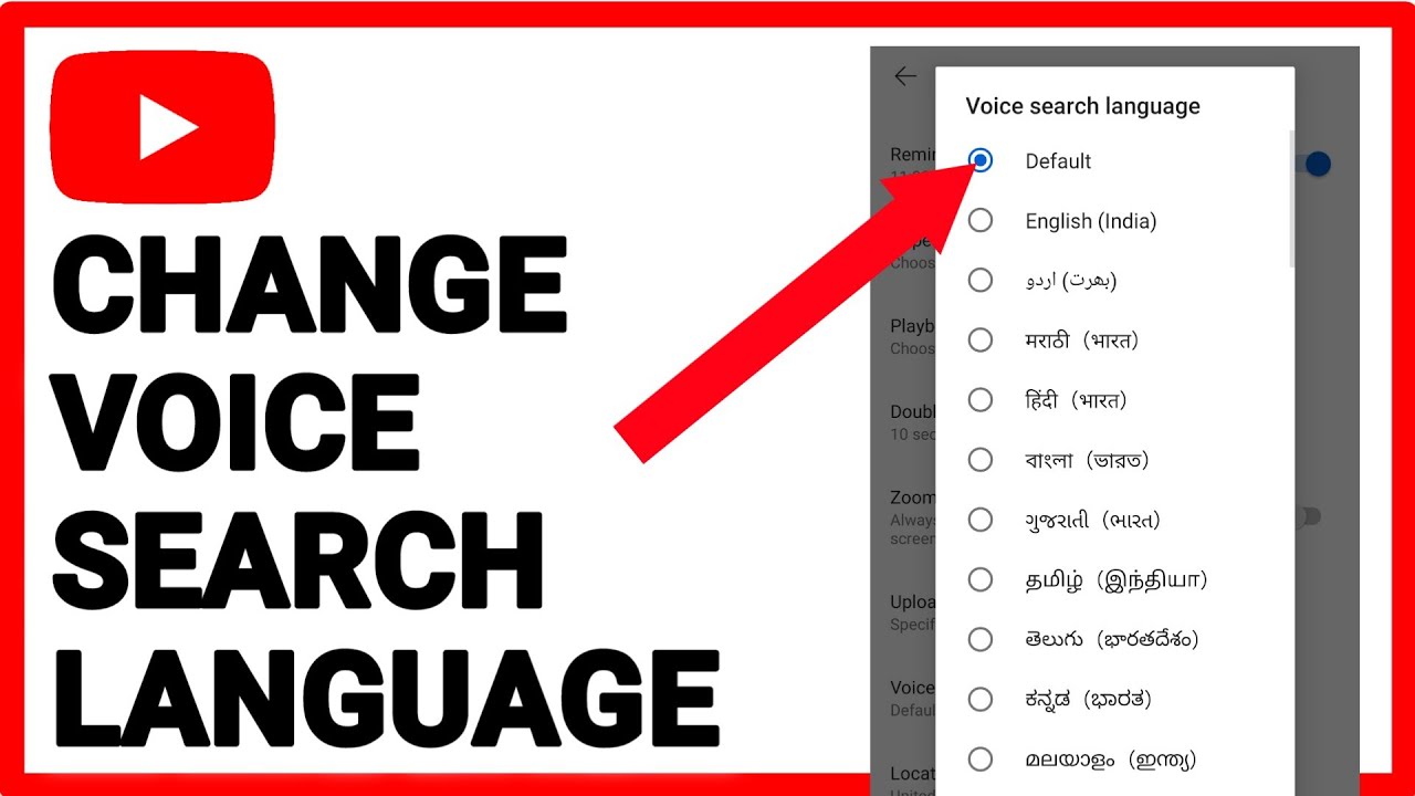 How to Change YouTube Voice Search Language YouTube