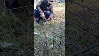 assembling the footplates foundation.