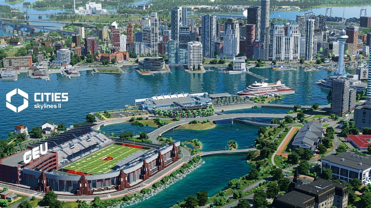 Район стадионов и круизных портов | Cities Skylines 2