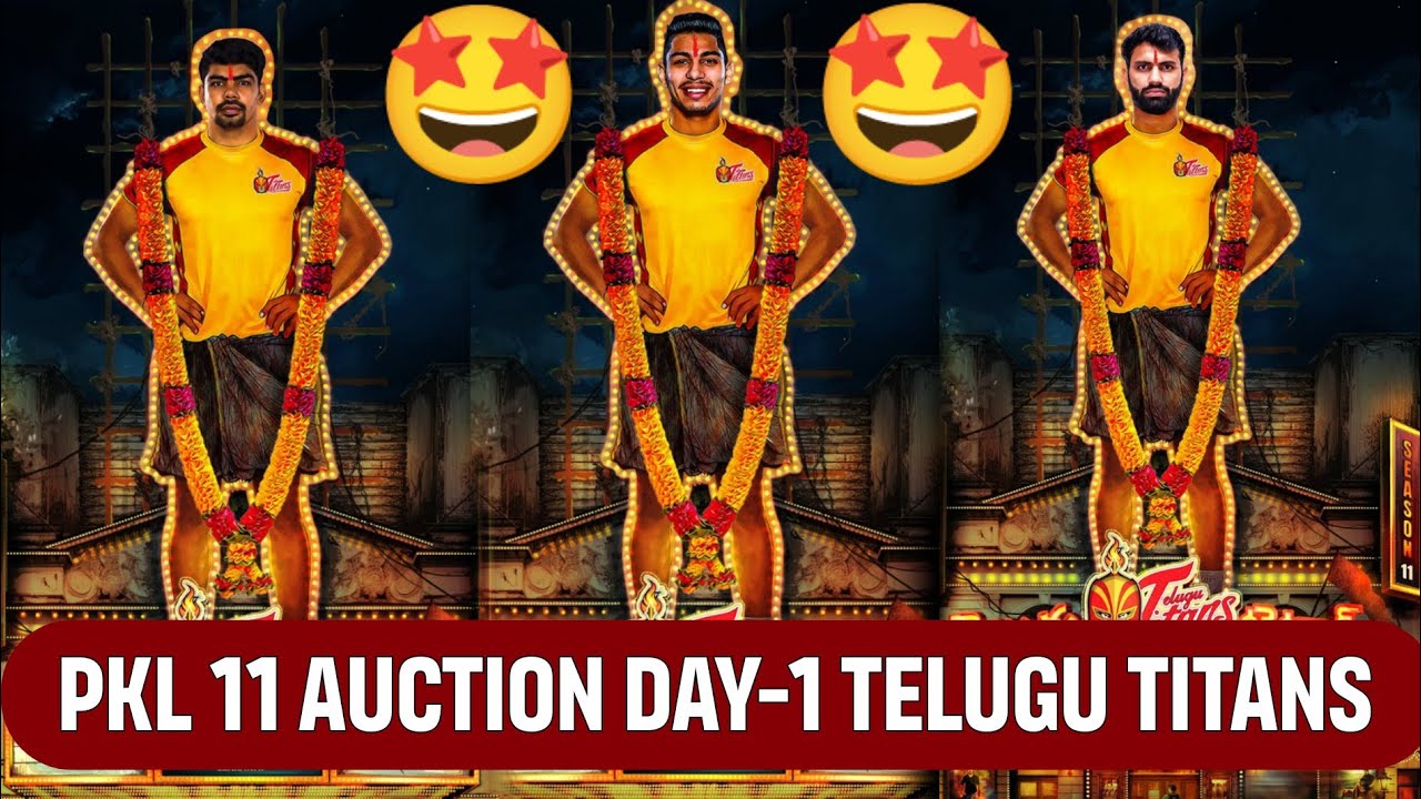 PKL 11 Auction Day 1 : Telugu Titans Buy Pawan, Krishan & Vijay | Abhi Family