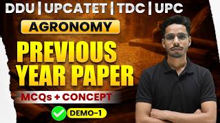 Agronomy Previous Year Paper Solution | UPCATET, DDU, TDC, UPC 2026 🔥 | DEMO -01 | Viksit Krishi