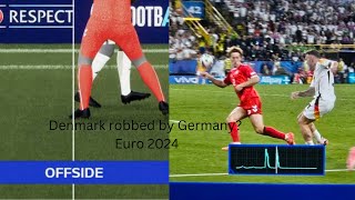 Denmark v Germany offside goal & handball penalty controversy | Euro 2024 refereeing scandal