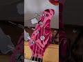 Pink Hydrodipped Bass Guitar. Glarry Bass Modification Time Lapse #shorts