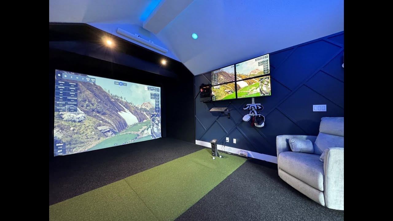 Golf Simulator in a Shed - YouTube