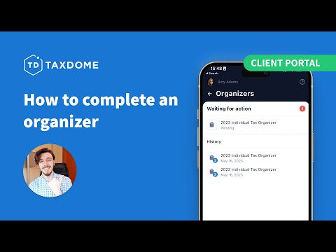 Client Portal Mobile App: How to complete an organizer