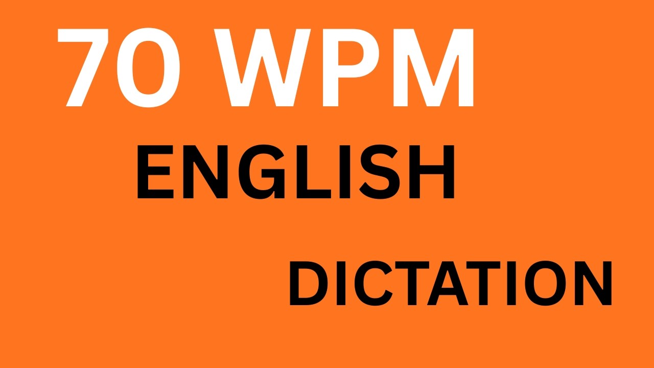 70 WPM English Dication | progressive shorthand dictation 70 wpm in english