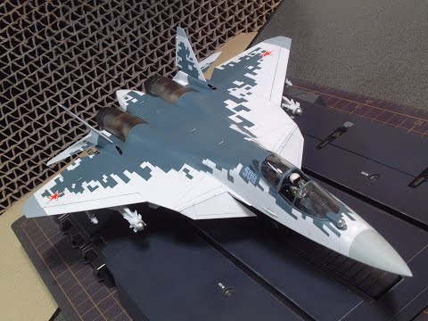 ズベズダ 1/72 ロシア空軍 スホーイ SU-57を製作してみた - YouTube