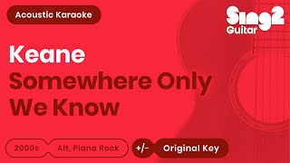 Keane  Somewhere Only We Know (Karaoke Acoustic)