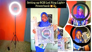 How to Set up a RGB Led Soft Ring Light with Tripod + Power Bank || Easy Step by Step. screenshot 5