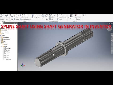 Spline Shaft in Autodesk Inventor || Shaft design in Inventor ...