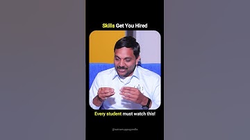 Job Market 2025: Why Skills Matter More Than Degrees for Freshers & Parents | Sairam Uppugundla