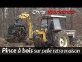 Grappin  bois sur pelle retro fabrique maison