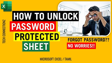 How to unlock protected sheet in Microsoft Excel without password | Tamil | Tech Connectionz