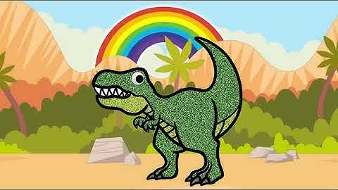 Colors of the Rainbow | Learn Colors with Dinosaurs | Let