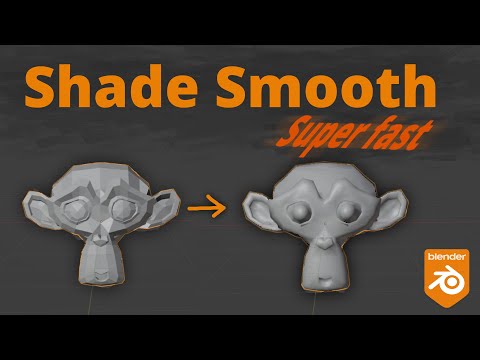 Blender 3.4 - Shade Smooth (Super fast)