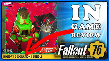 New Holiday Decorations Bundle & Time-Lapse of Burning Springs Aurora Weather Machine - Fallout 76