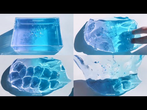 ?パープル×ブルーグラデーションクリアスライム?《ASMR》《音フェチ》gradation clear slime