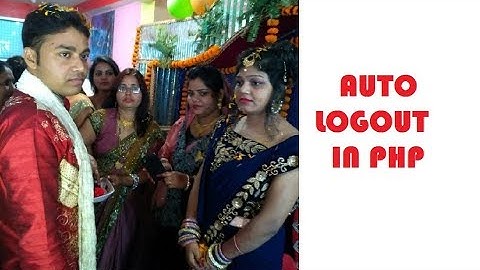 Auto logout in php pdo | auto logout after inactivity php | auto logout page in php