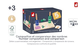 Janod Symétrie & Codage-4 Modes de Jeu-12 Modes à Reproduceire-Idéal Préparation Maternelle et Petite Section Zabawka edukacyjna dla dzieci - wyprodukowana z drewna FSCTM - od 5 lat - J05093, J05093