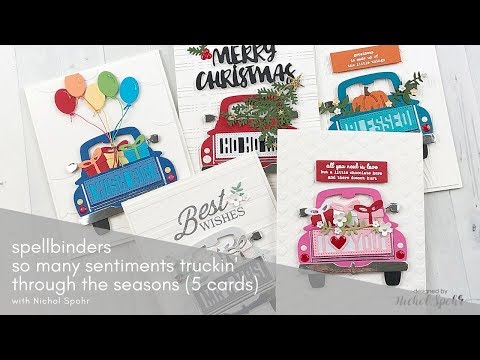 Spellbinders | Truckin' Through the Seasons So Many Sentiments (5 cards)