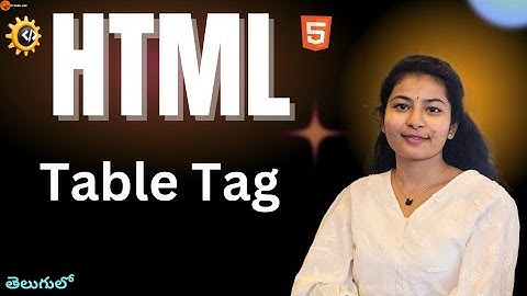 HTML Table in Telugu