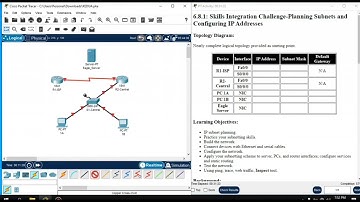 6.8.1 : Skills Integration Challenge-Planning Subnets and Configuring Ip Adress