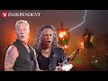 Lightning strikes metallica concert at the perfect time