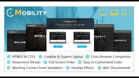 Mobility One Page Template - Site Templates | ThemeForest Download