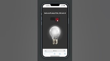 Watch this cool interactive bulb animation created using HTML, CSS, and JavaScript! 💻