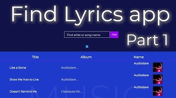 Html, css, javascript Find lyrics app. Part 1.