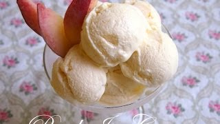 EASY 3 Ingredient Peach Ice Cream Recipe - No Machine or Churning!