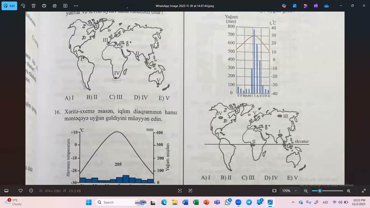 Güvən 2025, İqlim qurşaqları və materiklərin iqlimi- Sərdar Sərdarlı