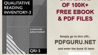 Qualitative Reading Inventory 3 3rd Edition