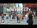 [4K] NEW YORK CITY - Midtown Manhattan, 6th Avenue, Bryant Park, NYC, New York, USA, Travel, 4K UHD