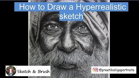 How to Draw Hyper Realistic Sketch of an Old man | #hyperrealistic #hyperrealism
