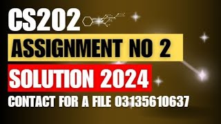 CS202 Assignment 2 Solution Spring 2024 | CS202 Assignment No 2  @zeeshaninstitute