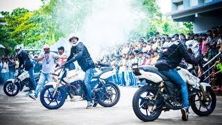 Bike Stunts in India - Team Hot Pistonz - Shiroor Utsav - Insane Motorcycle Stunts