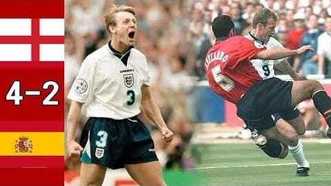 England 0-0 (4 x 2) Spain (Gareth Southgate, Gascoigne) ●UEFA Euro 1996 Extended Goals & Highlights