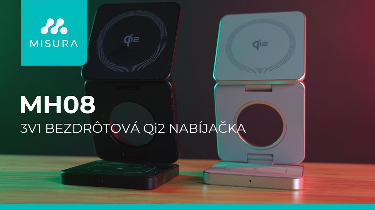 MISURA MH08 Pro - 3v1 Skladacia bezdrôtová Qi2 nabíjačka