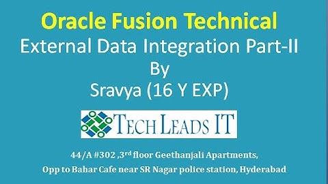 EXTERNAL DATA INTEGRATION PART-II  - TECH LEADS IT