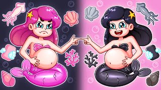 Pregnant Mermaid Pink and Black - Taking Care Baby - Zozobee Best Kids Songs & Nursery Rhymes