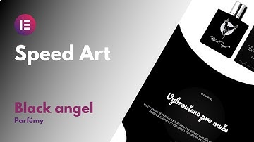 Web Design Speed Art #11 |  Black angel 😇🏵️⚫ timelapse | Speed art | #Elementor | Marketingová garáž