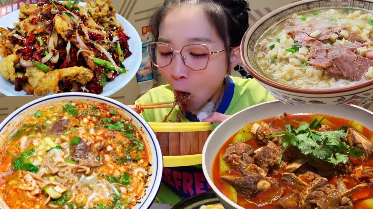 【逛吃运城】运城的碳水一条街！只用了100多就点了满满一大桌。本地特色蒸馒头渣让人胃口大开！【逛吃小猪猪】