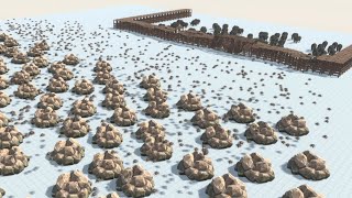 Bug Swarm vs 100 Prehistoric Mammals with Similar Cost Animal Revolt Battle Simulator screenshot 4
